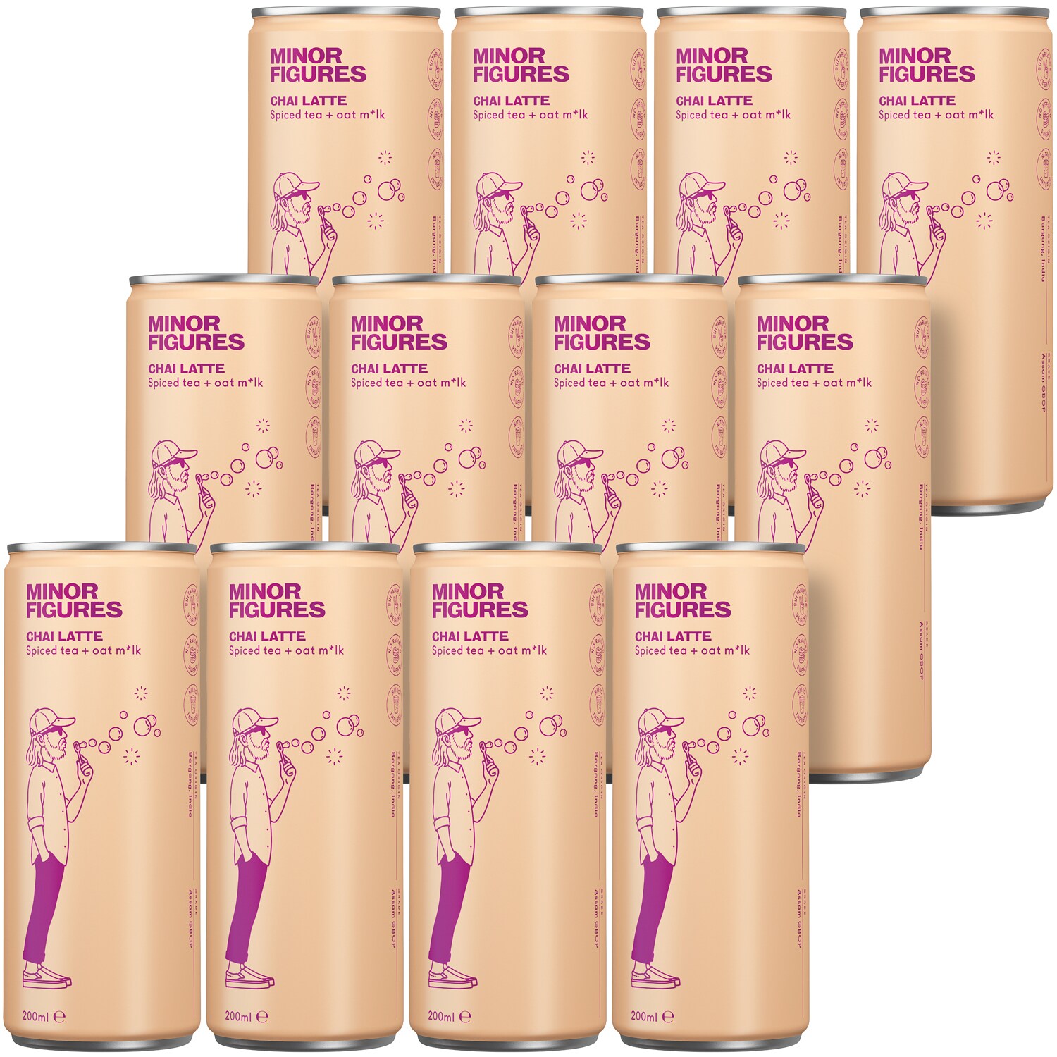 Minor Figures Chai Oat Milk Latte, Cans