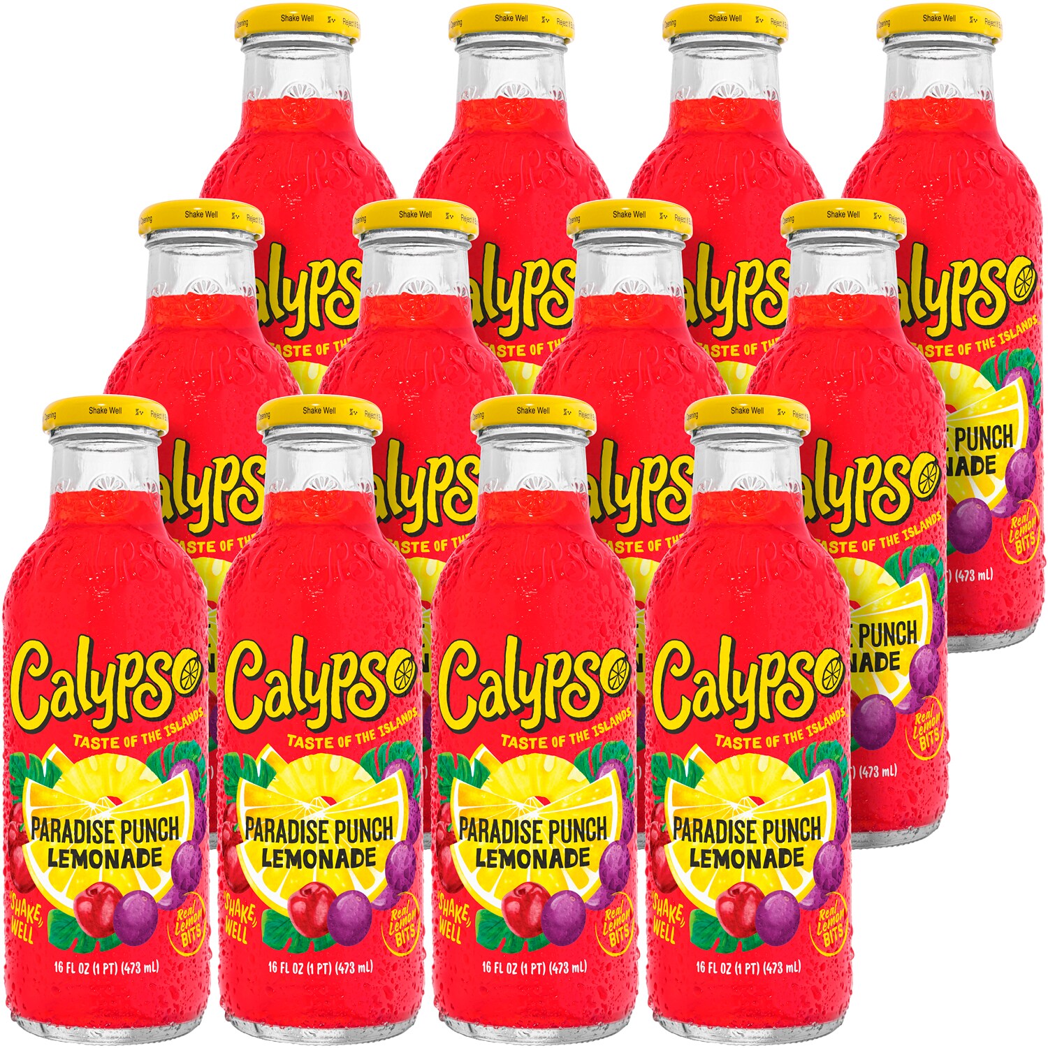 Calypso Paradise Punch Lemonade, Glass Bottles