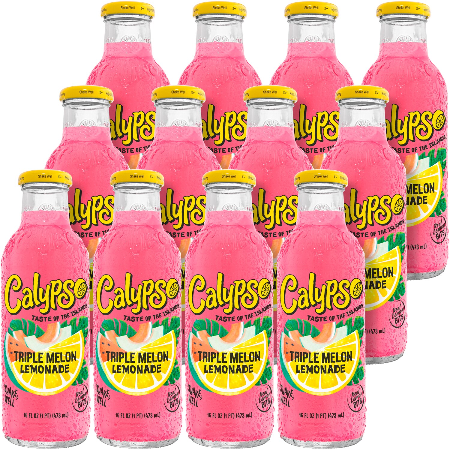 Calypso Triple Melon Lemonade, Glass Bottles