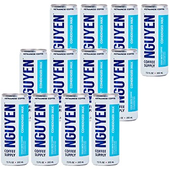 Nguyen Coffee Supply Vietnamese Cold Brew Coffee, Condensed Milk, Cans