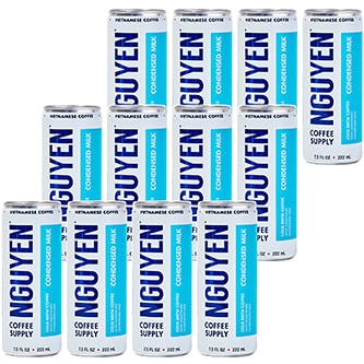 Nguyen Coffee Supply Vietnamese Cold Brew Coffee, Condensed Milk, Cans