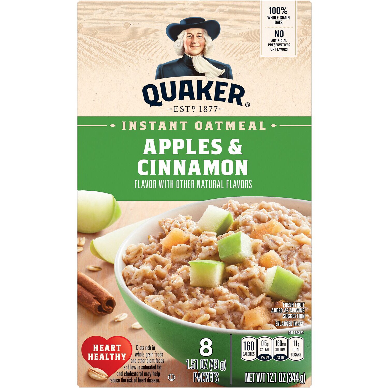 Quaker Instant Oatmeal, Apples & Cinnamon