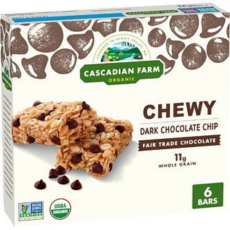 Cascadian Farm Organic Chewy Granola Bars, Dark Chocolate Chip 