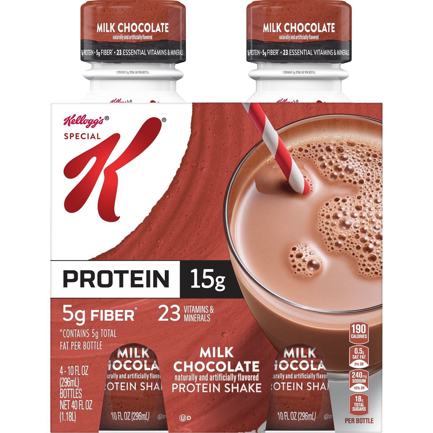Kellogg's Special K Protein Shake, Chocolate, Plastic Bottles