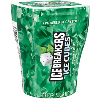 Ice Breakers Ice Cubes Sugar Free Gum, Spearmint