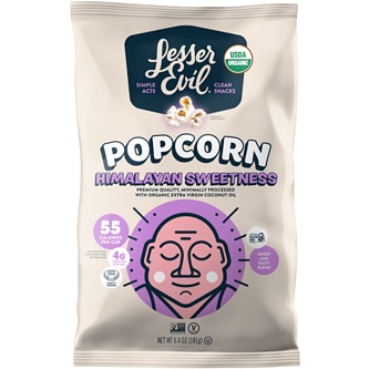 LesserEvil Organic Popcorn, Himalayan Sweetness