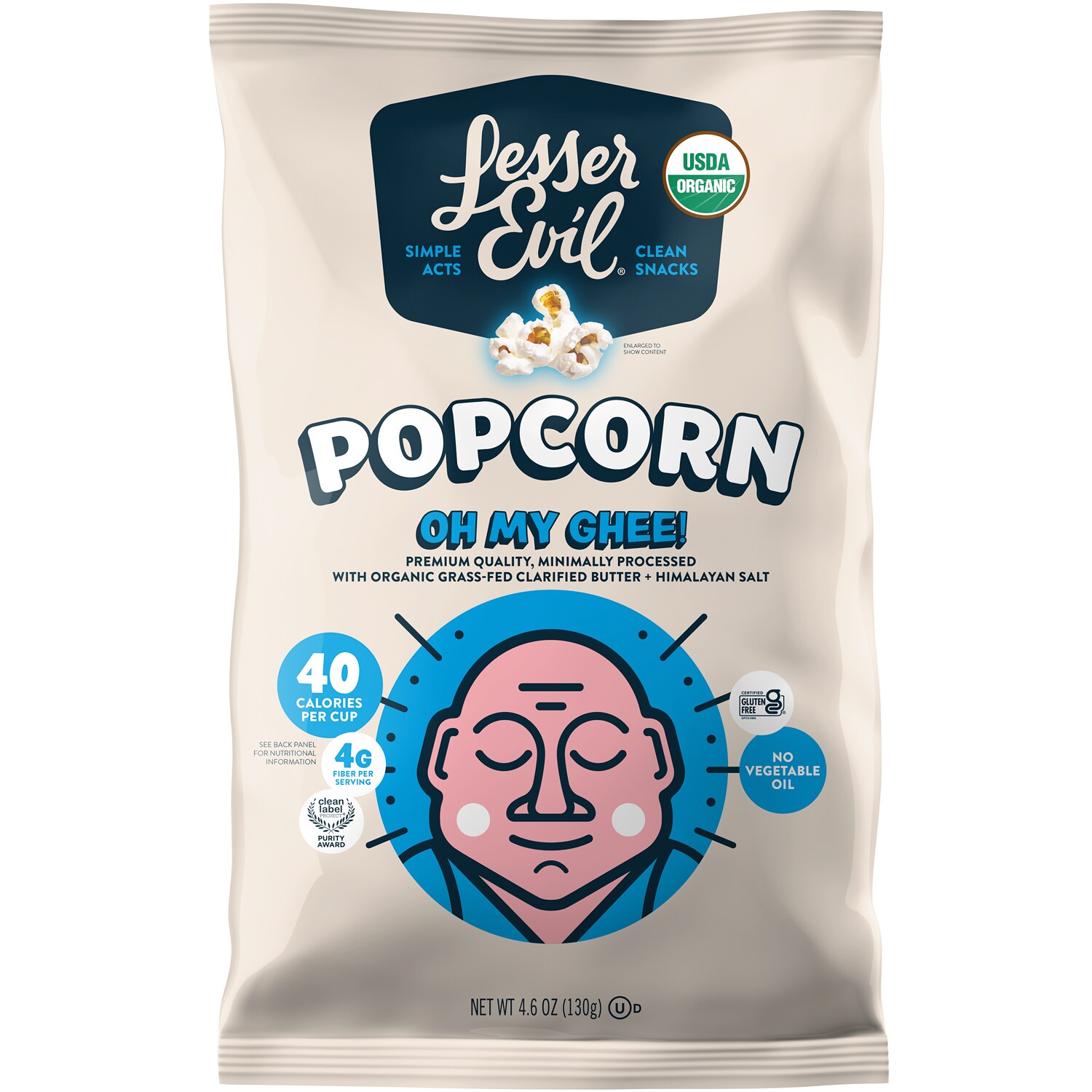 LesserEvil Organic Popcorn, Oh My Ghee!