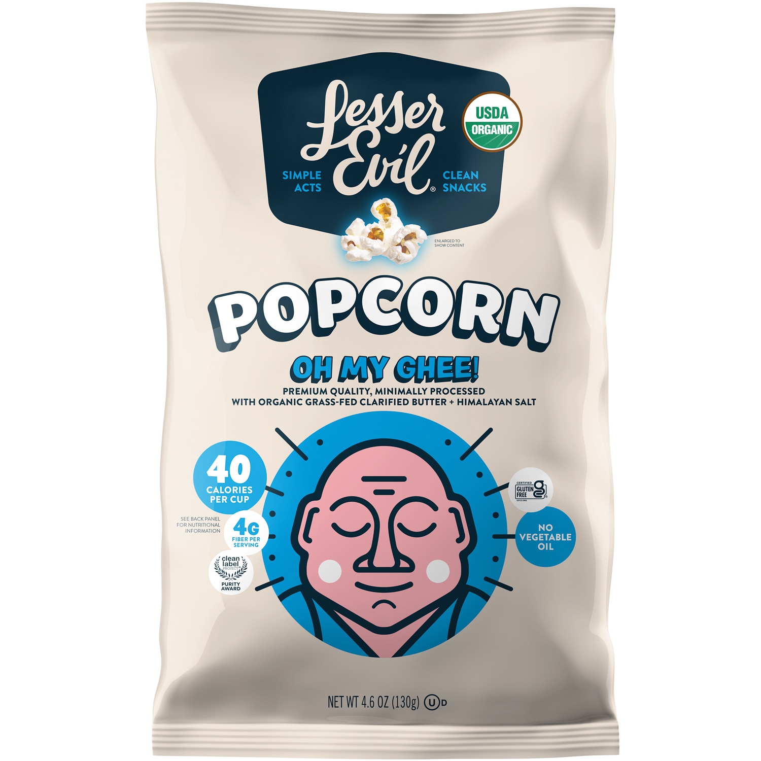 LesserEvil Organic Popcorn, Oh My Ghee!