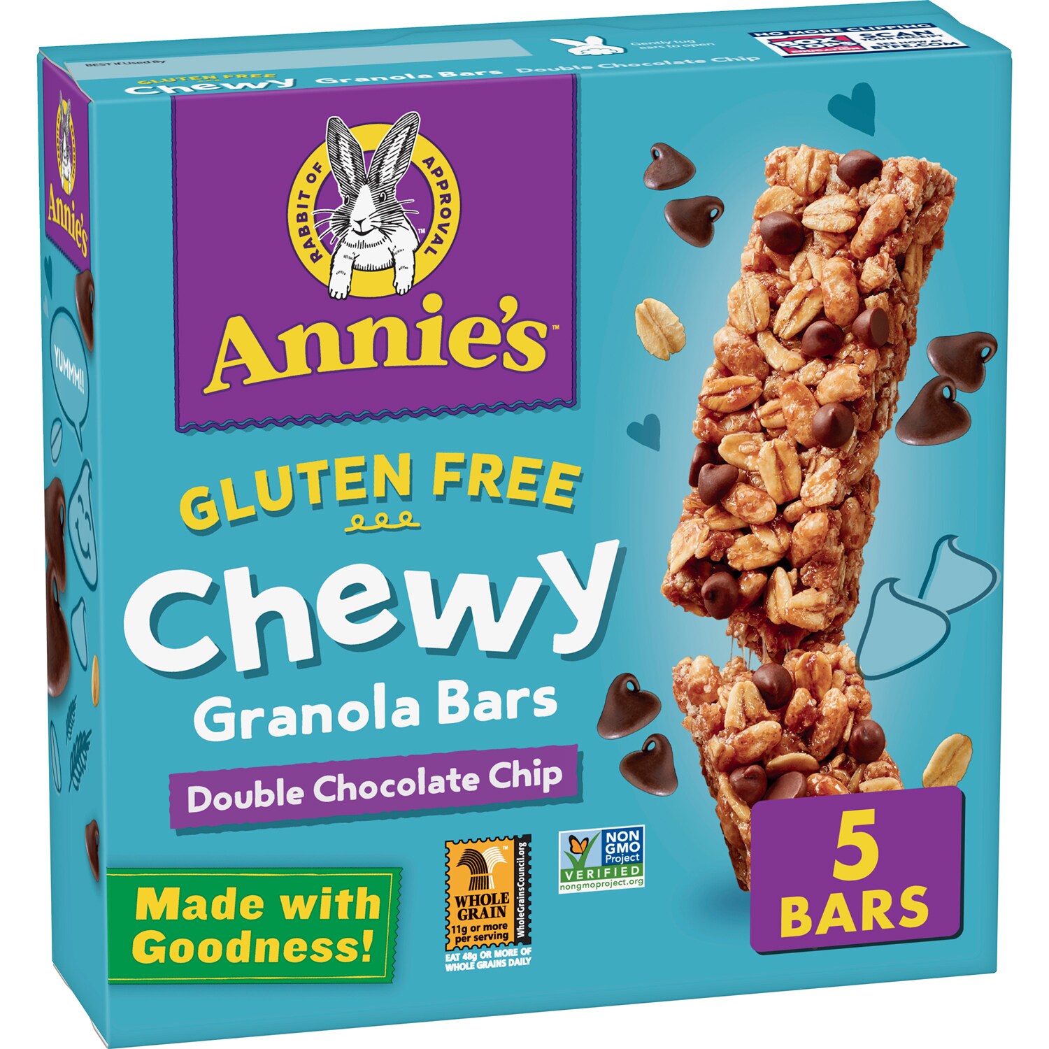 Annie's Gluten Free Chewy Granola Bars, Double Chocolate Chip