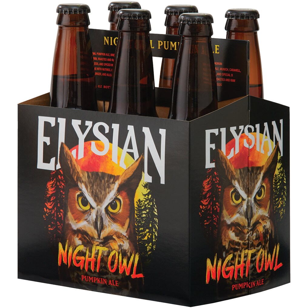 Elysian Night Owl Pumpkin Ale, Glass Bottles