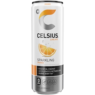 Celsius Sparkling Energy Drink, Orange, Can