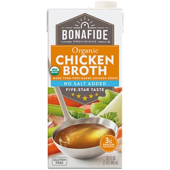 Bonafide Provisions Organic No Salt Added Chicken Broth