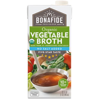 Bonafide Provisions Organic No Salt Added Vegetable Broth