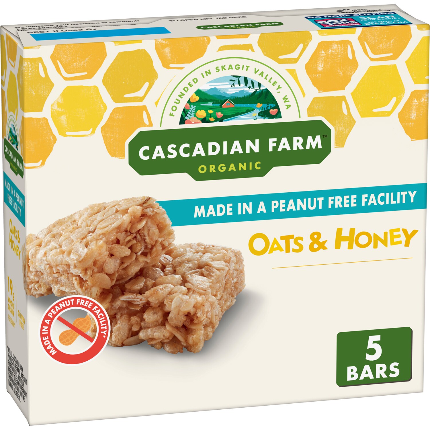 Cascadian Farm Organic Granola Bars, Oats & Honey