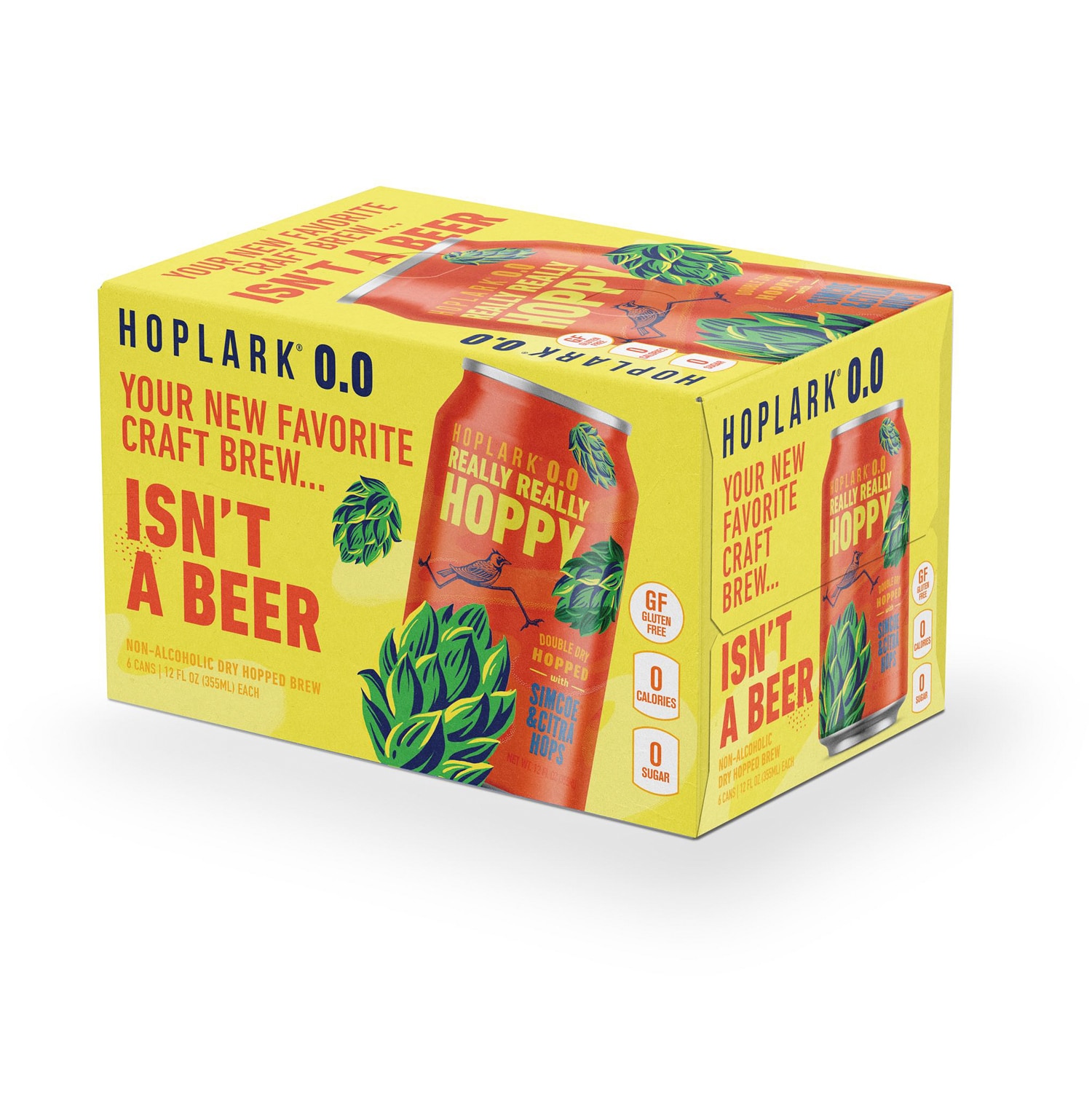 Hoplark 0.0 Non-Alcoholic Hopped Brew, Really Really Hoppy, Cans 