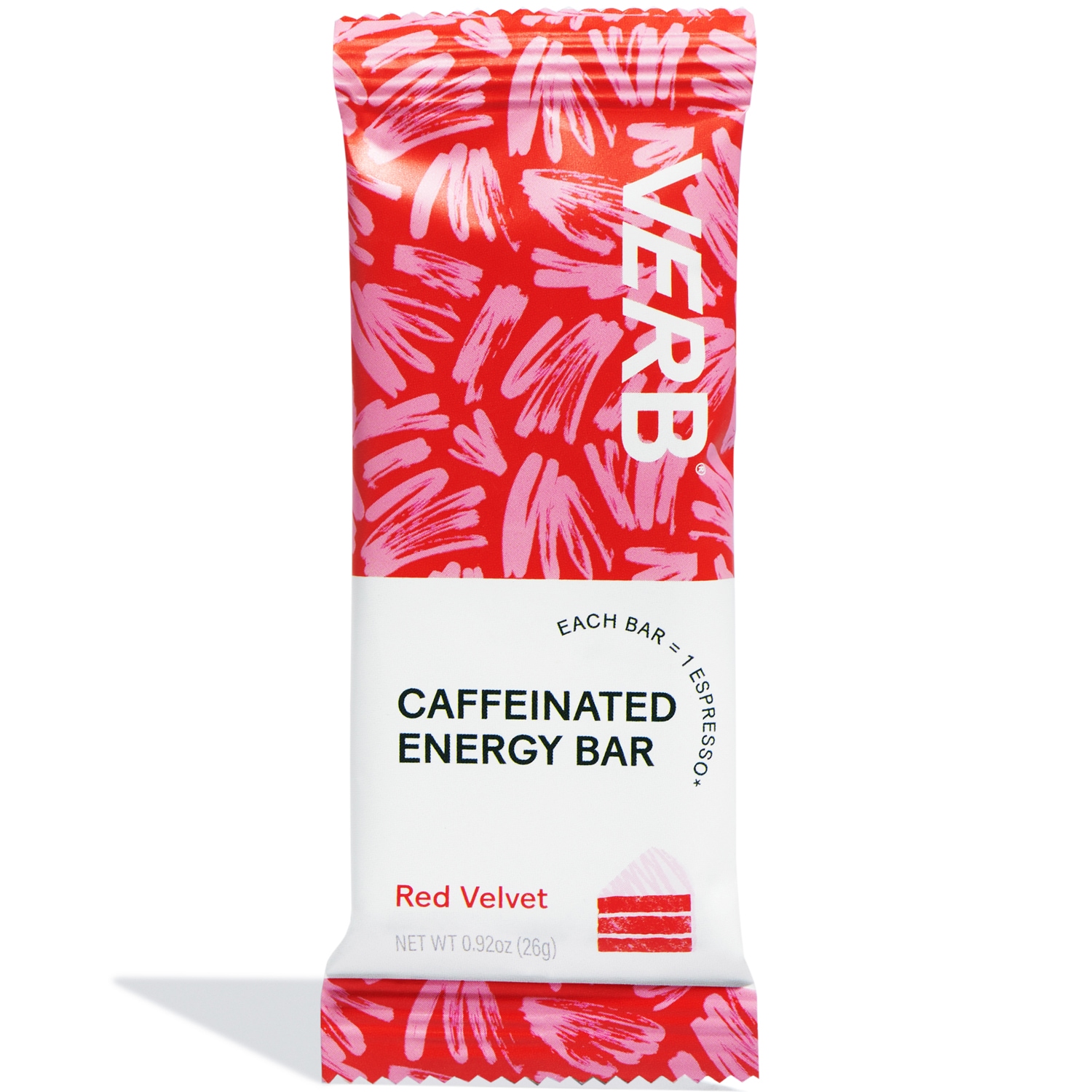 VERB Caffeinated Energy Bar, Red Velvet