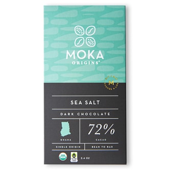 Moka Origins 72% Dark Chocolate, Sea Salt