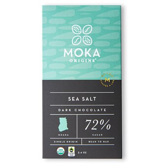 Moka Origins 72% Dark Chocolate, Sea Salt