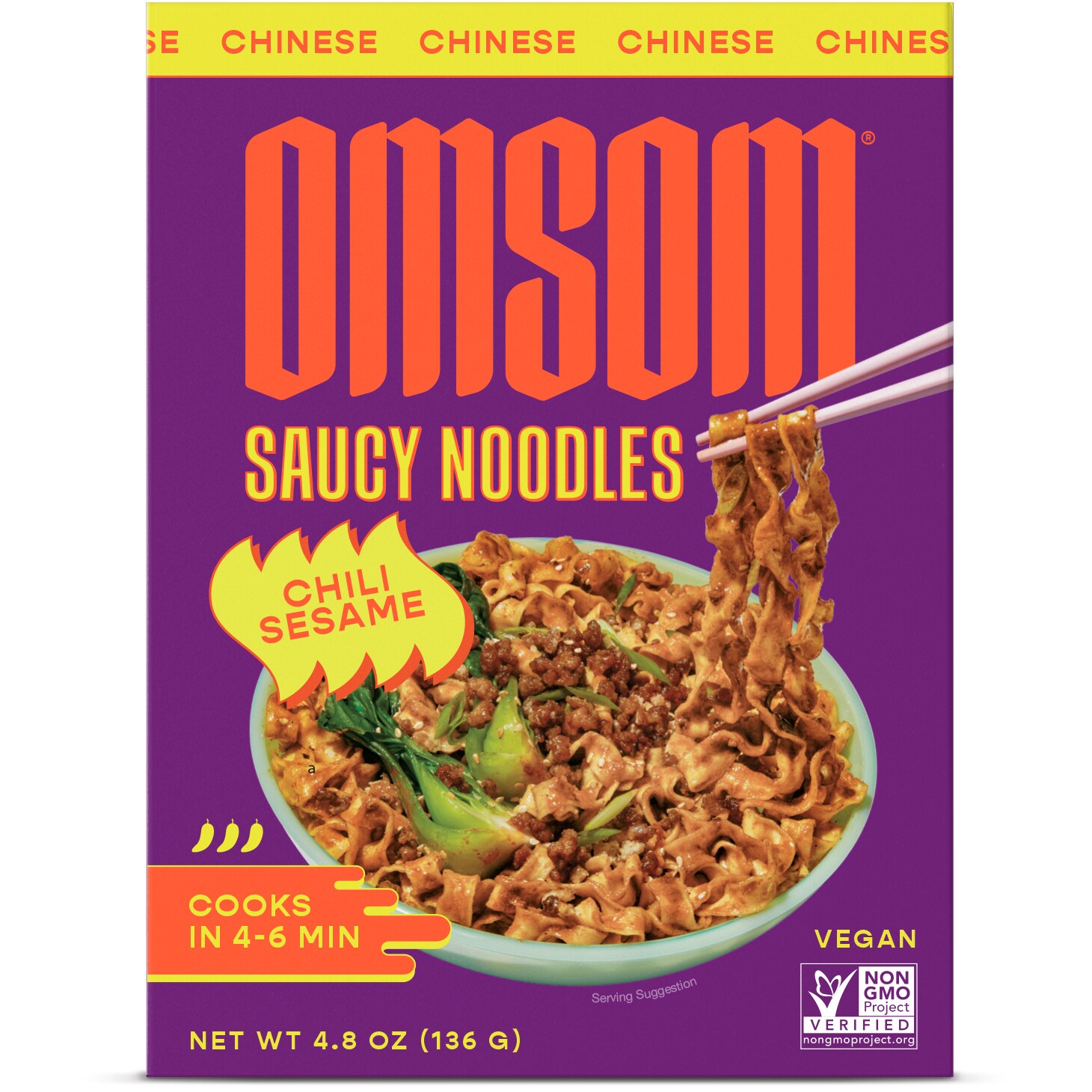 Omsom Saucy Noodles, Chili Sesame
