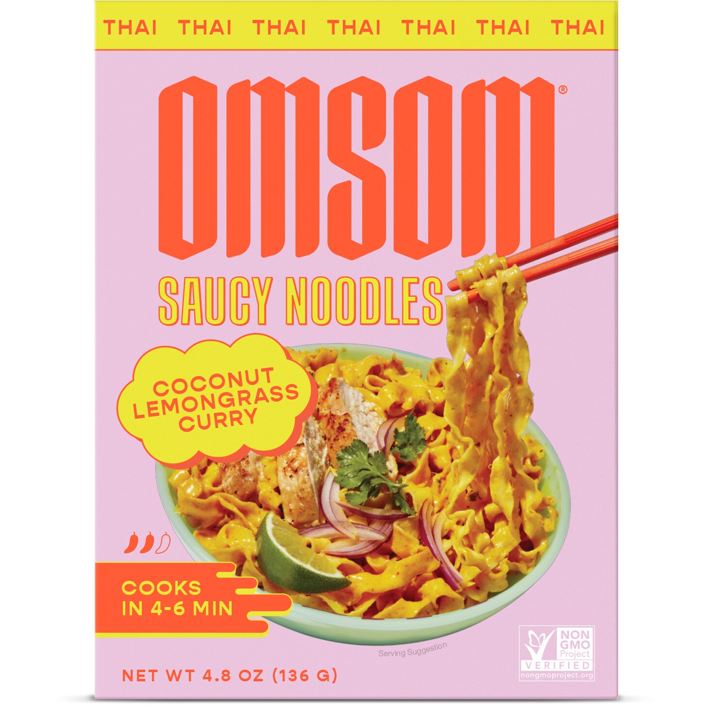 Omsom Saucy Noodles, Coconut Lemongrass Curry
