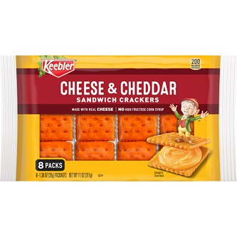 Keebler Sandwich Crackers, Cheese & Cheddar, Packs