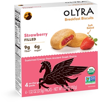 OLYRA Filled Breakfast Biscuits, Strawberry