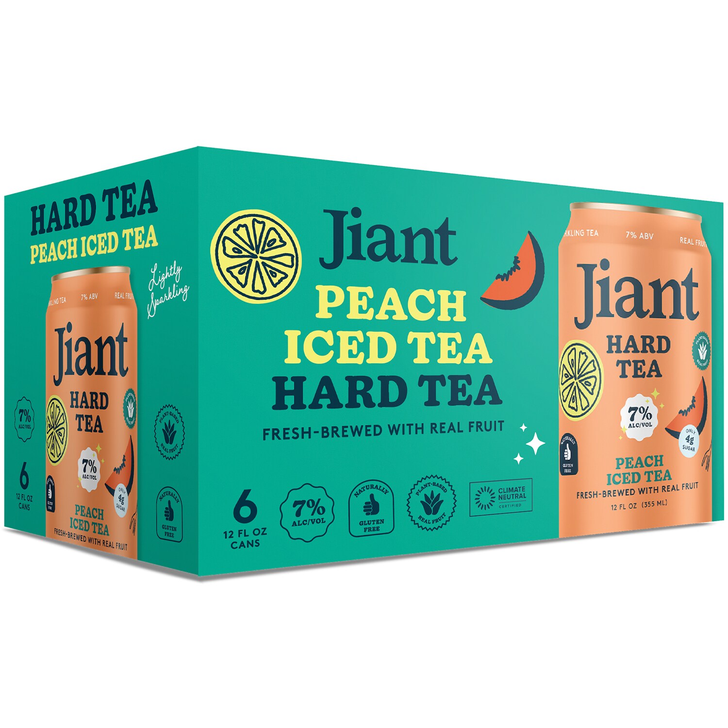Jiant Peach Iced Tea Hard Tea, Cans