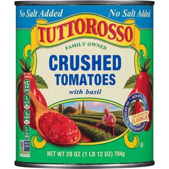 Tuttorosso Crushed Tomatoes with Basil, No Salt Added 