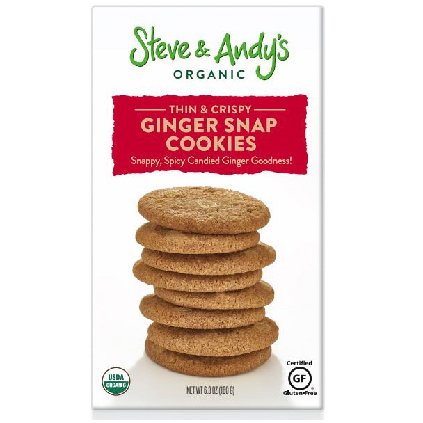 Steve & Andy's Organic Thin & Crispy Cookies, Ginger Snap