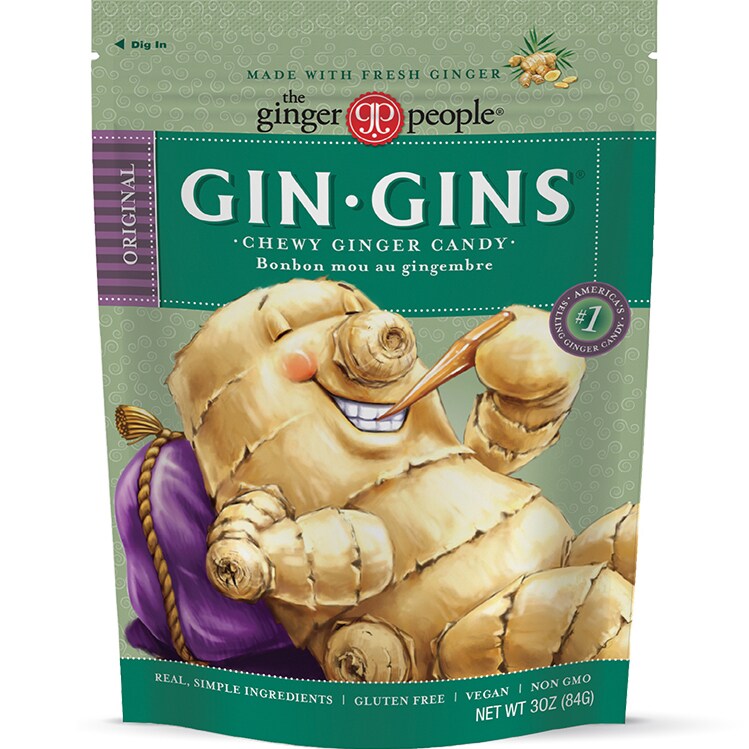 The Ginger People Gin Gins Ginger Chews, Original