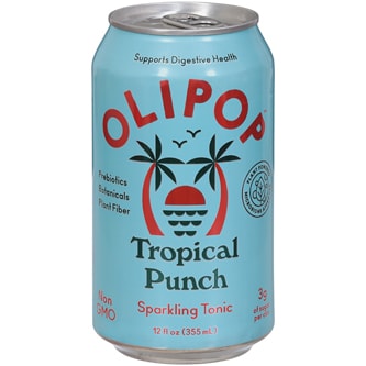 OLIPOP 9g Fiber Prebiotic Soda, Tropical Punch, Can