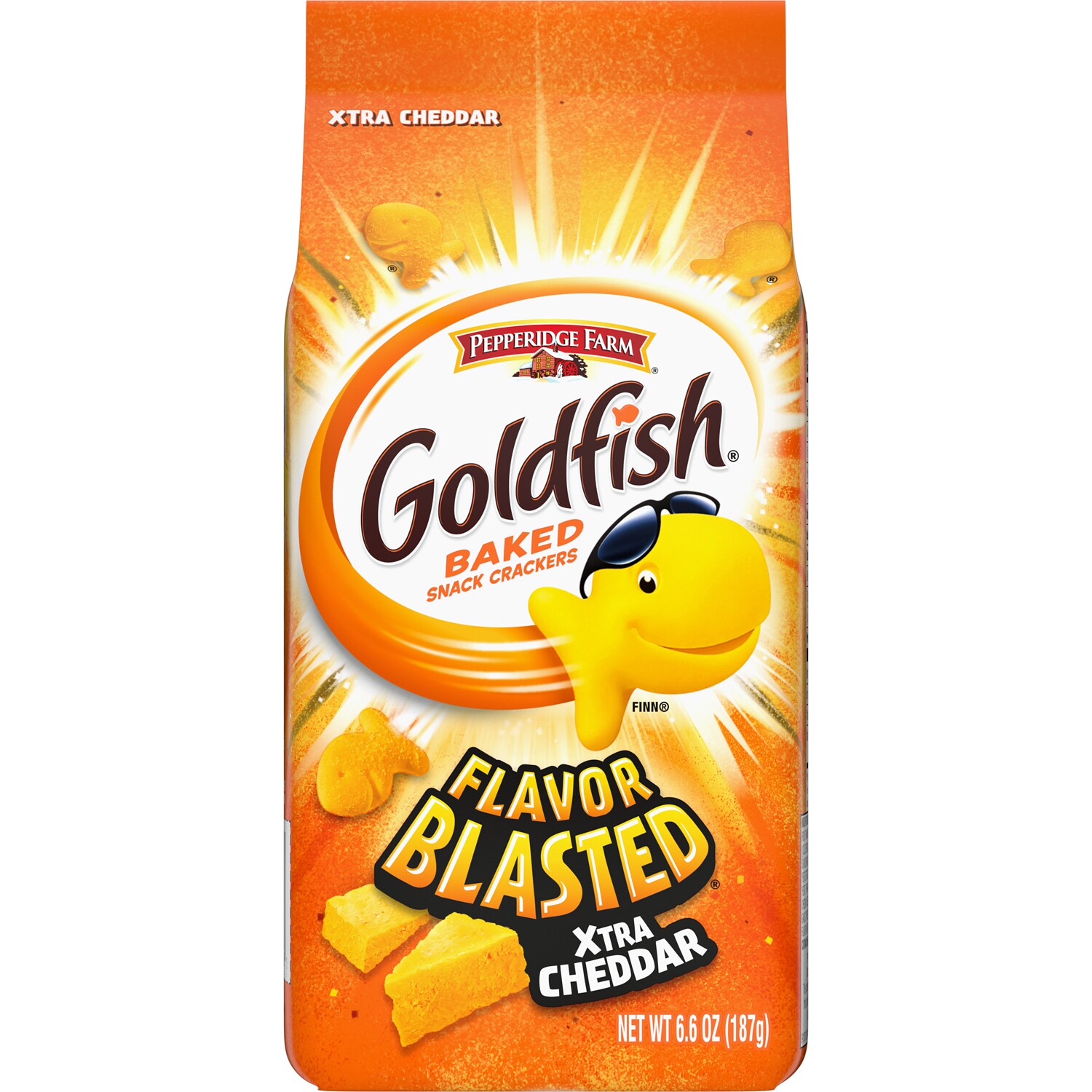 Goldfish Flavor Blasted Crackers, Xtra Cheddar