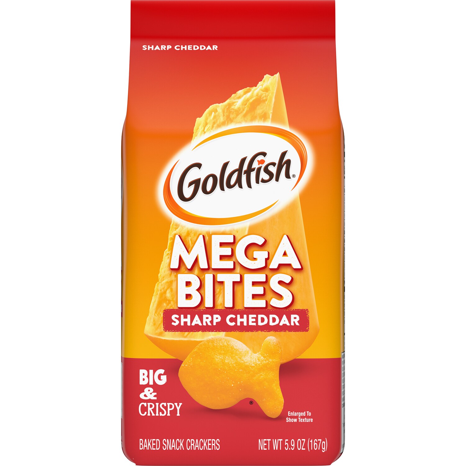 Pepperidge Farm Goldfish Mega Bites Crackers, Sharp Cheddar
