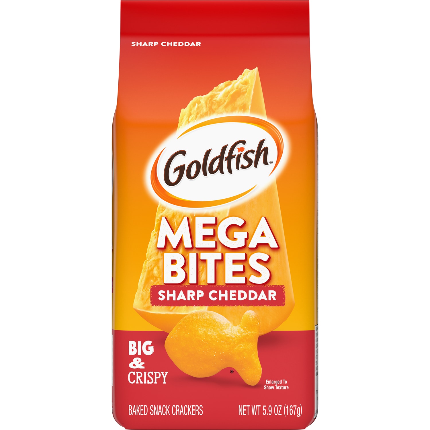 Pepperidge Farm Goldfish Mega Bites Crackers, Sharp Cheddar