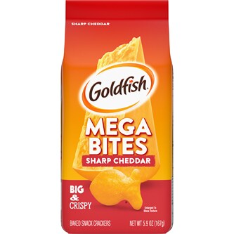 Pepperidge Farm Goldfish Mega Bites Crackers, Sharp Cheddar
