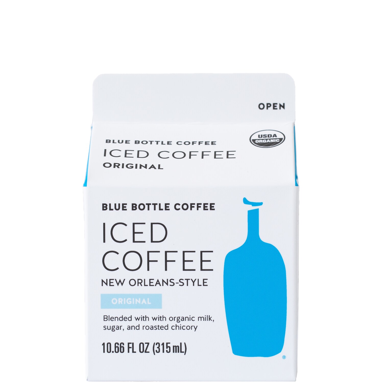 Blue Bottle Coffee Organic New Orleans-Style Iced Coffee, Original, Carton