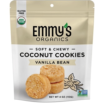 Emmy's Organic Coconut Cookies, Vanilla Bean