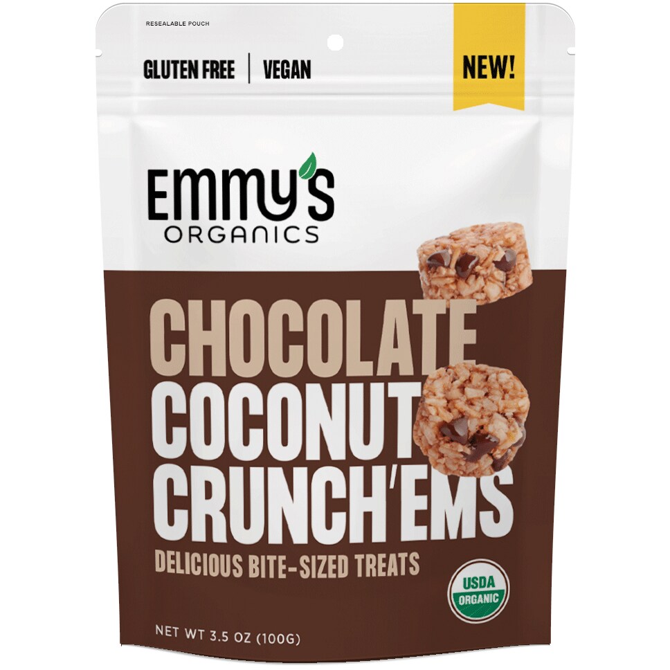 Emmy's Organic Coconut Crunch'ems, Chocolate