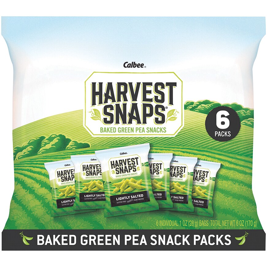Harvest Snaps Baked Green Pea Snack Packs, Lightly Salted