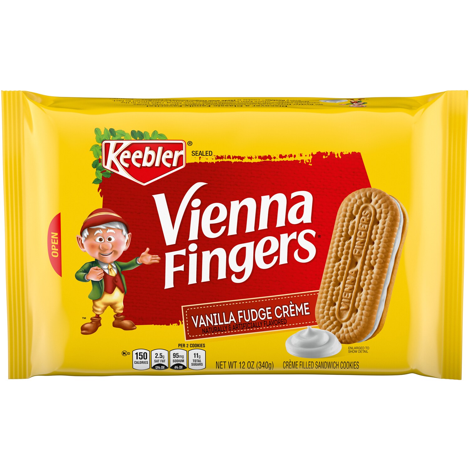 Keebler Vienna Fingers Cookies, Vanilla Fudge Crème
