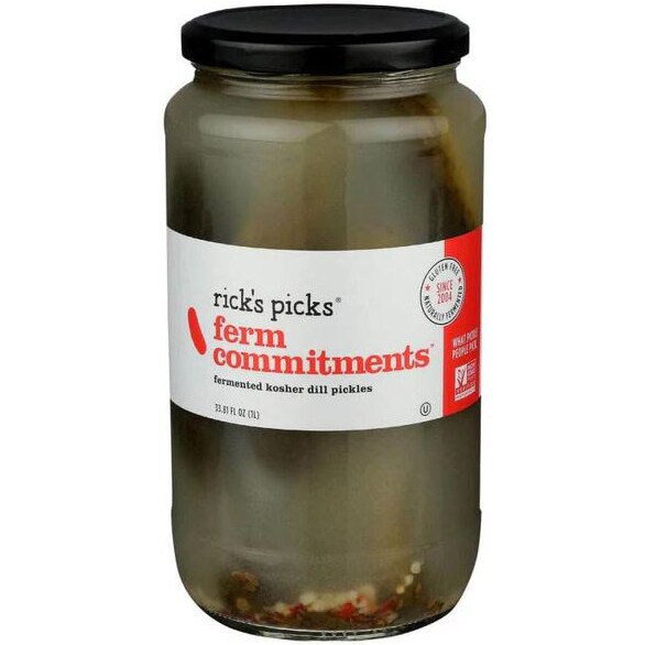 Rick's Picks Ferm Commitments Fermented Kosher Dill Pickles