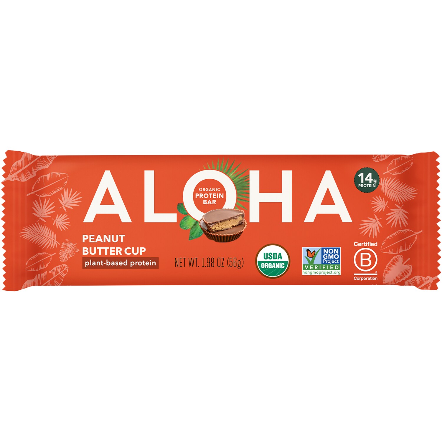 Aloha Organic Plant-Based Protein Bar, Peanut Butter Cup