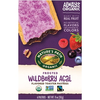 Nature's Path Organic Flavored Toaster Pastries, Frosted Wildberry Açai