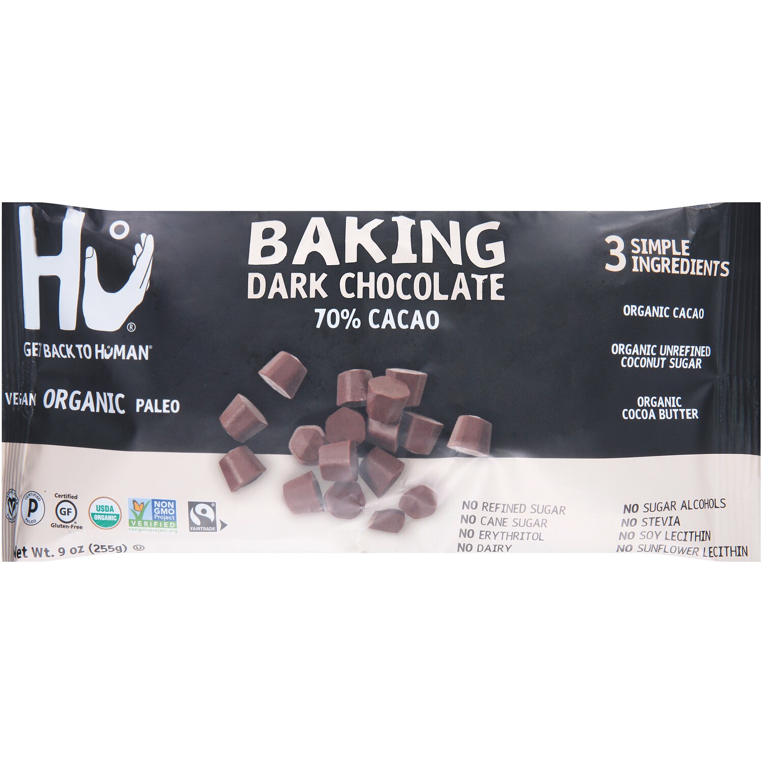 Hu Kitchen Organic 70% Cacao Baking Dark Chocolate
