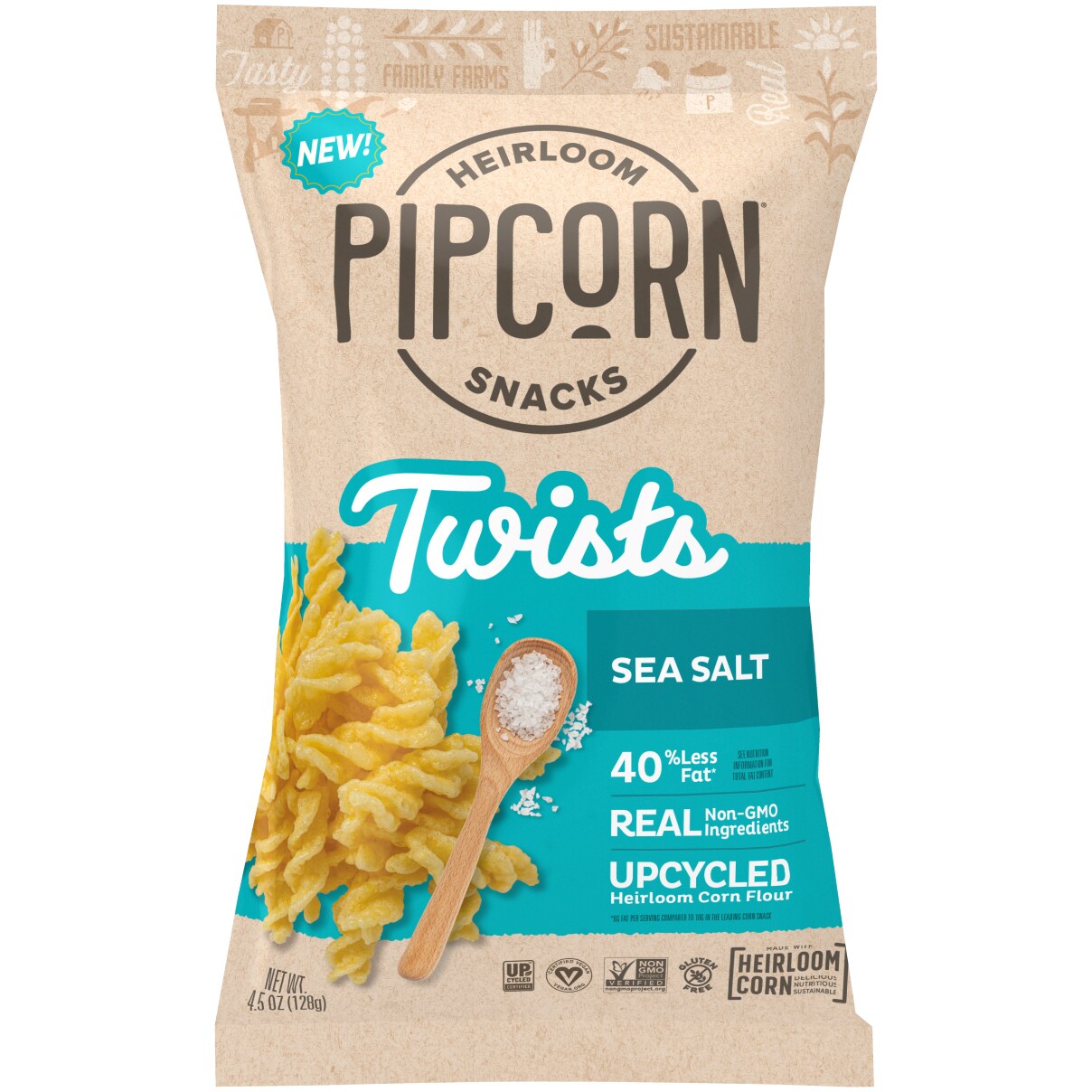 Pipcorn Twists, Sea Salt