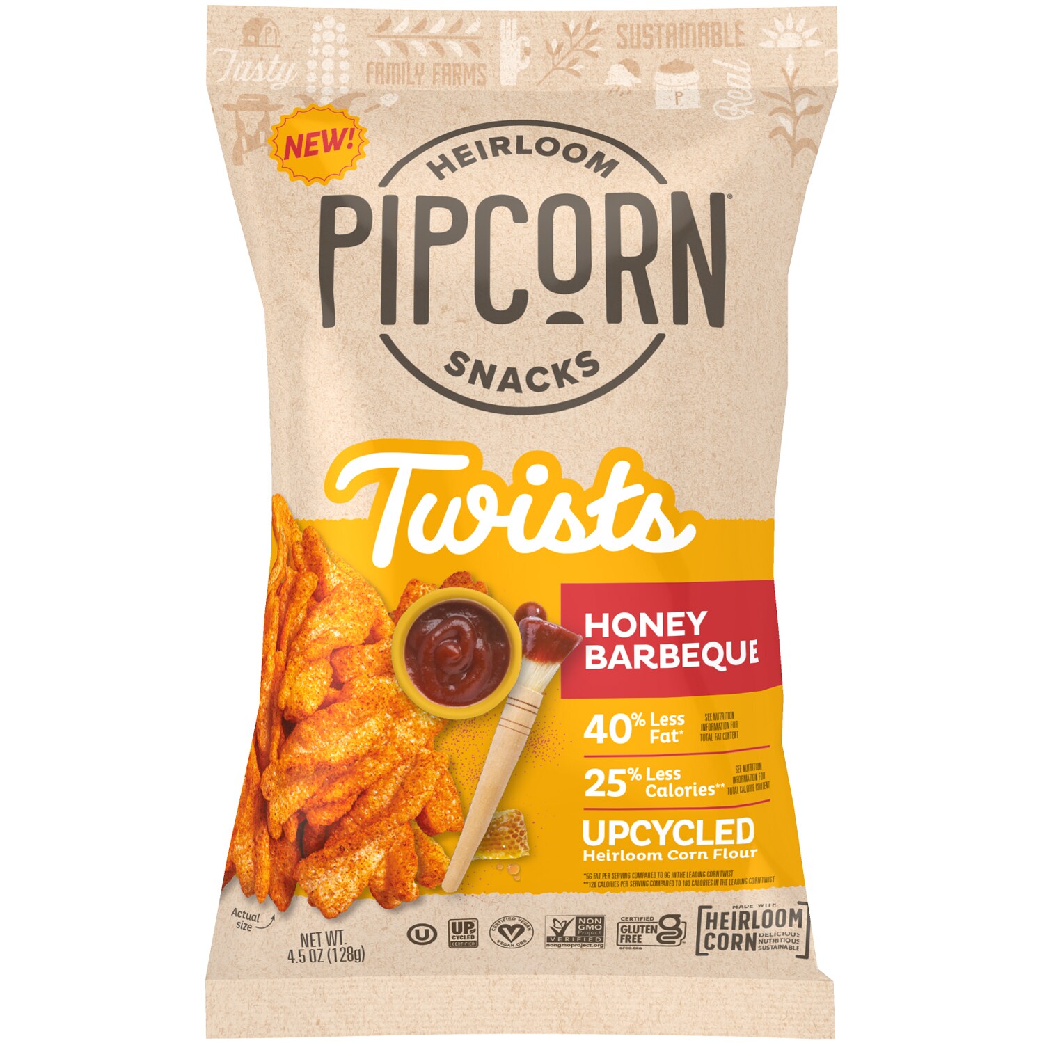 Pipcorn Twists, Honey Barbeque