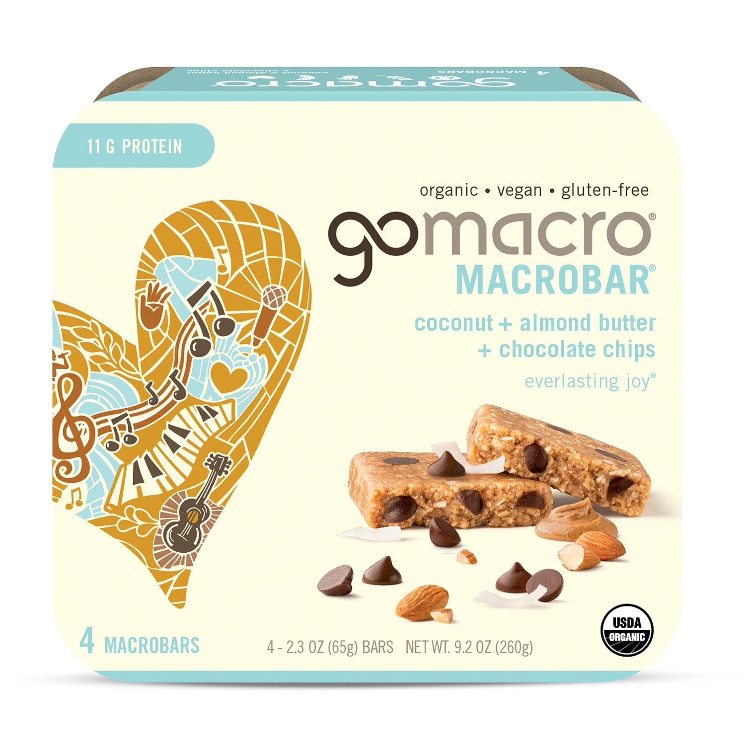 GoMacro Everlasting Joy Macrobars, Coconut + Almond Butter + Chocolate Chips