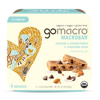 GoMacro Everlasting Joy Macrobars, Coconut + Almond Butter + Chocolate Chips