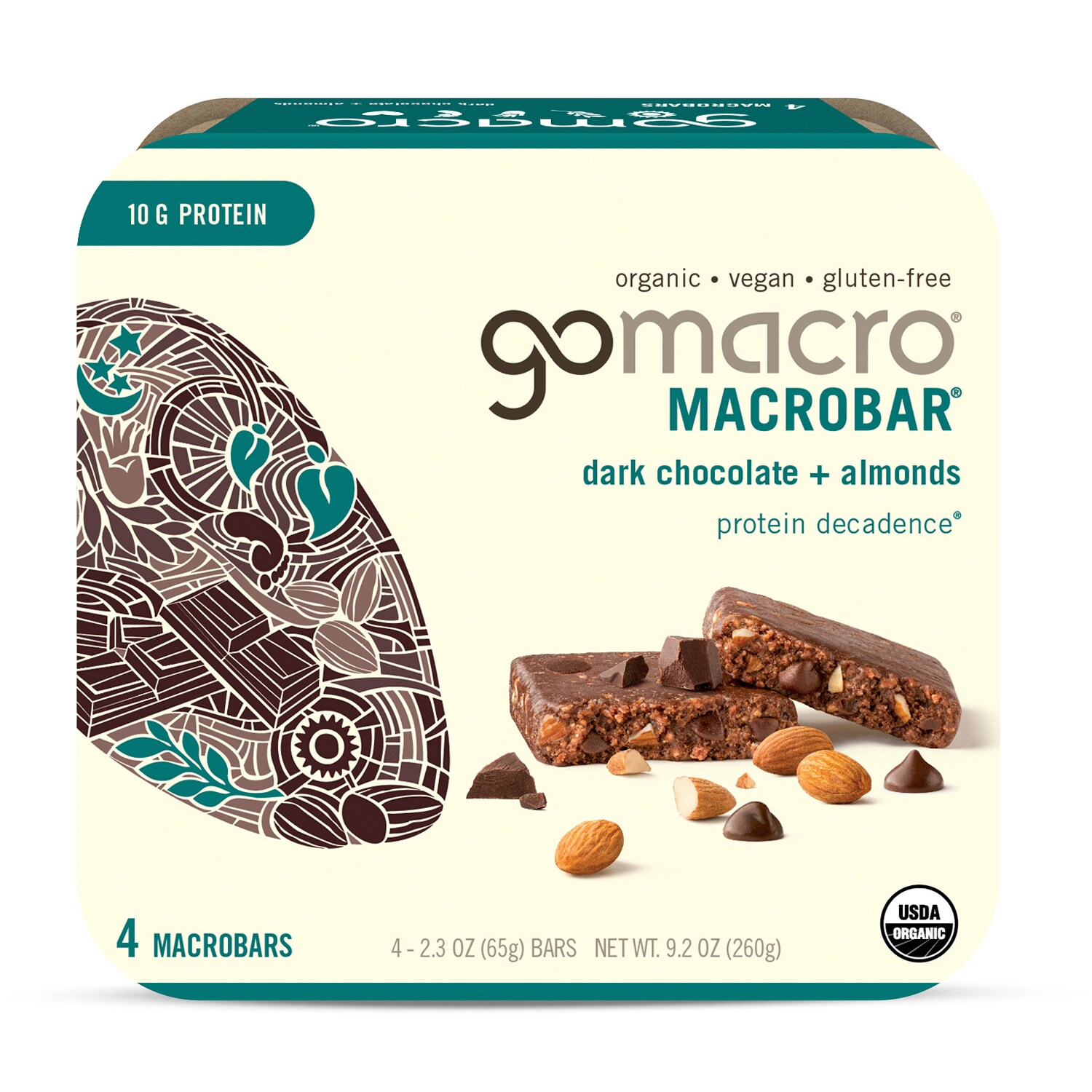 GoMacro Protein Decadence Macrobar, Dark Chocolate + Almonds