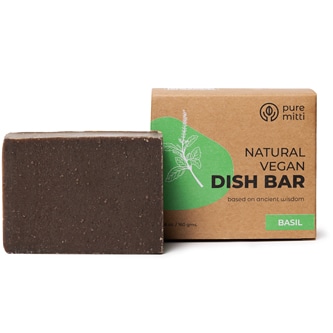 Pure Mitti Natural Vegan Dish Bar, Basil